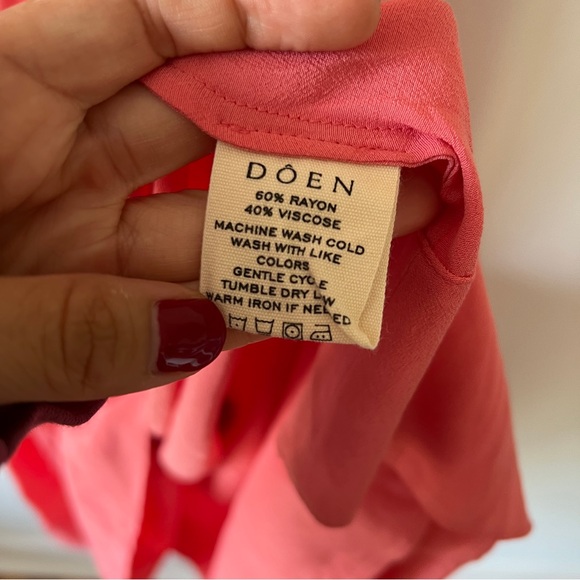 Doen Carolynn Dress Coral Rose Size Large - Picture 4 of 6